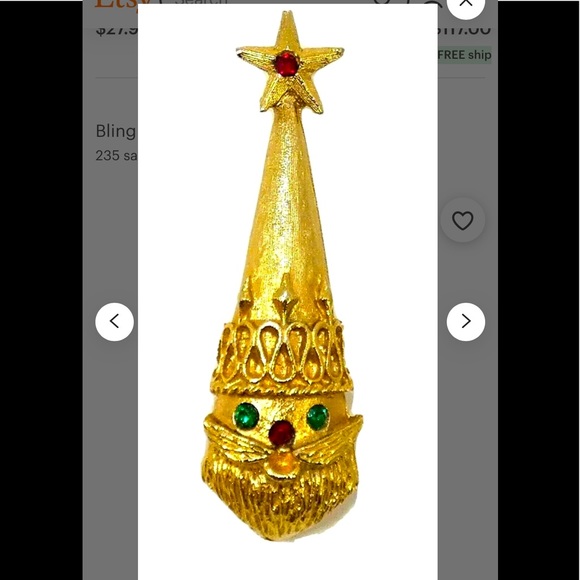 Vintage Mylu Santa Clause Christmas Brooch - Picture 1 of 7